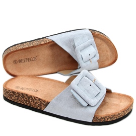 Priya Blue parafa talpú papucs kék Priya Blue parafa talpú papucs kék