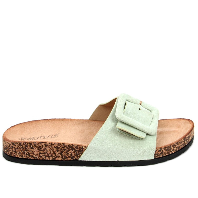 Priya LT.GREEN parafa talpú papucs zöld