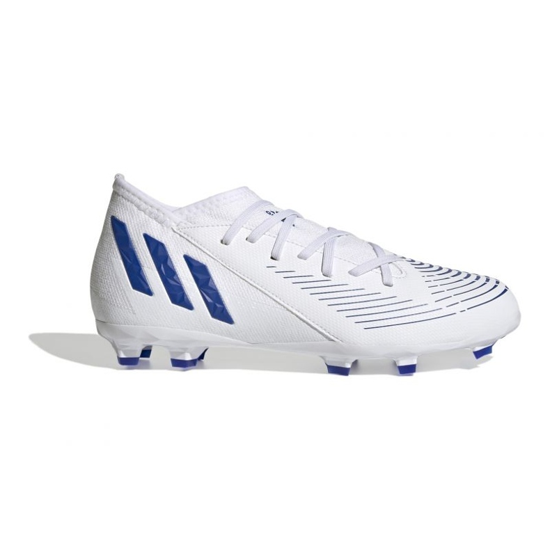 Adidas Predator Edge.3 Fg Jr GX5211 futballcipő fehér fehér Adidas Predator Edge.3 Fg Jr GX5211 futballcipő fehér fehér