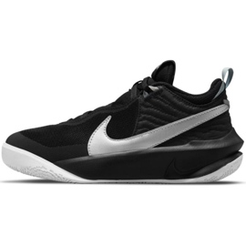 Nike Team Hustle D 10 Big Basketball Shoe Jr CW6735 004 kosárlabda cipő fekete ezüst