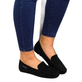 Fekete bőrcipők Vincezában