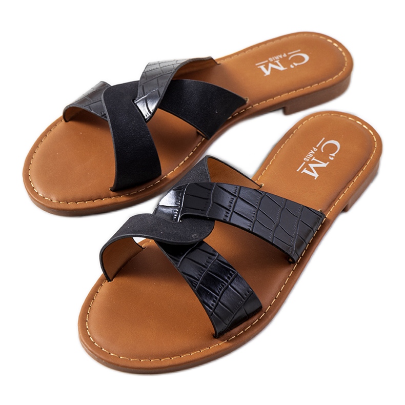 Fekete elegáns Dinka papucs