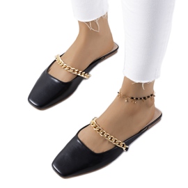 Fekete elegáns papucs a Barastól