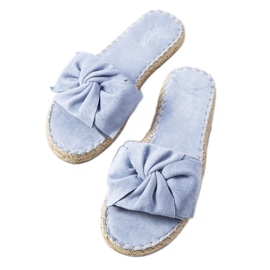 Kék papucs Krina masnival Kék papucs Krina masnival