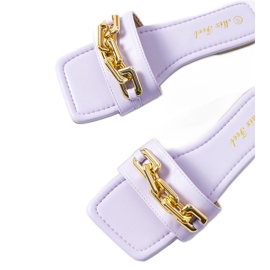 Lila elegáns papucs Cherell lánccal