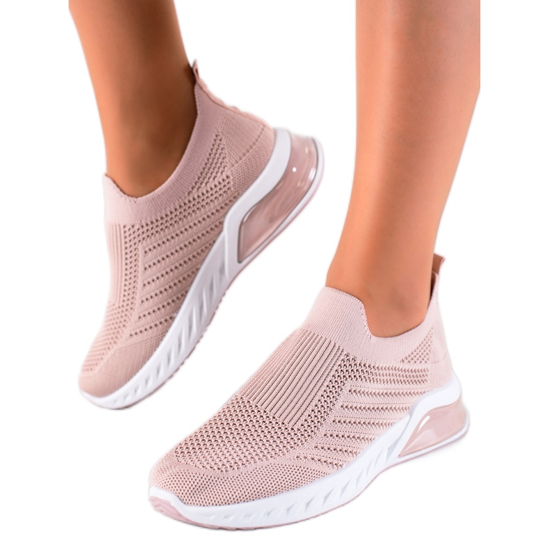 DK Kényelmes felcsúsztatható sportcipő rózsaszín