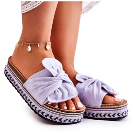 FJ1 Női papucsok egy hatalmas platformon Violet Terisa lila