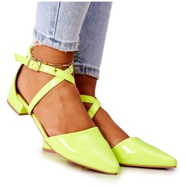 WS1 Patent Pumps Alacsony Sarkú Neon Sárga Giovanna