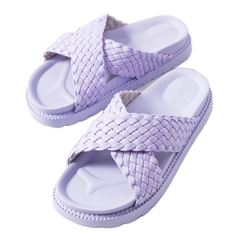 Lila papucs a Bierings platformon ibolya