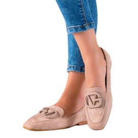 Seastar Stílusos velúr cipók bézs barna