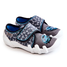 BEFADO S.A. Papucs Befado Tépőzáras Autó 273X339 Szürke-Kék