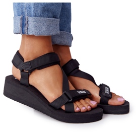 Big Star Női hab szandál ék a nagy csillag FF274A349 fekete