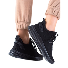 Sweet Shoes Fekete textil sportcipő