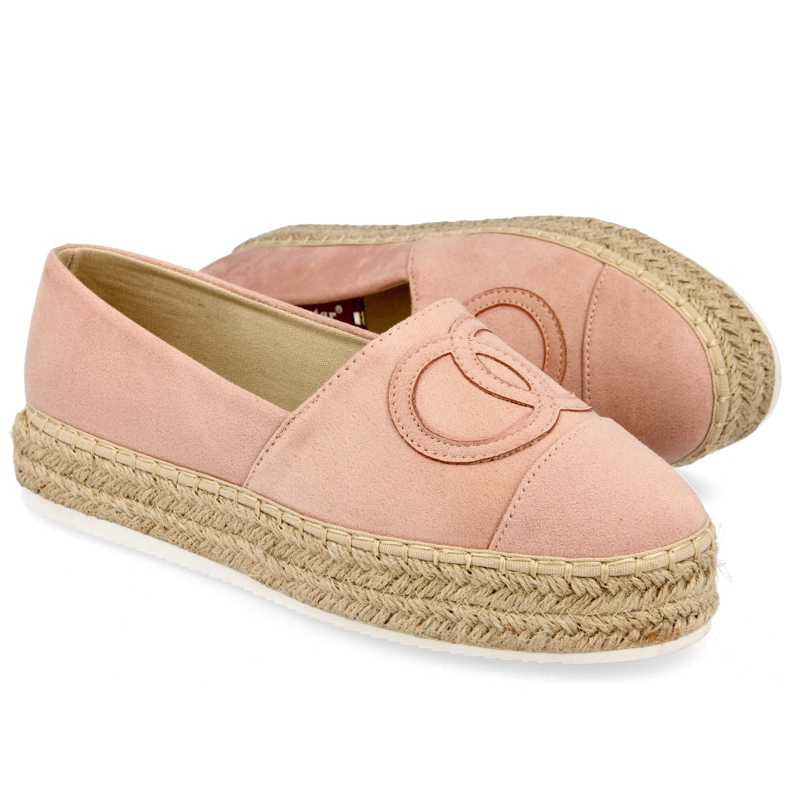 PS1 Női espadrillák szalmaszálon Pink Febi rózsaszín