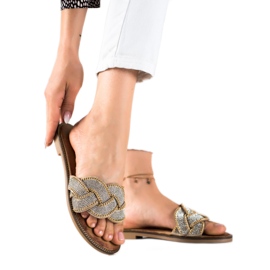 Seastar Elegáns papucs ezüst aranysárga