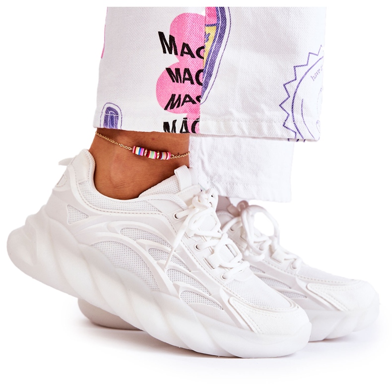 PM2 Divatos női sportcipő cipők fehér Sollero