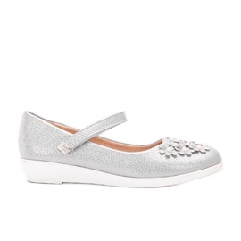 Szürke fényes balerina gyerekeknek Alaja ezüst Szürke fényes balerina gyerekeknek Alaja ezüst