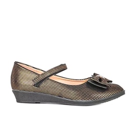 Gyermek arany balerinák Tienne masnival fekete