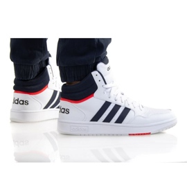 Adidas Hoops 3.0 Mid M GY5543 cipő fehér sötétkék Adidas Hoops 3.0 Mid M GY5543 cipő fehér sötétkék