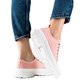 SHELOVET Rózsaszín cipők a platformon SHELOVET Rózsaszín cipők a platformon