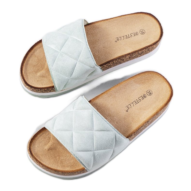 Zöld szandál a Galts parafa talpon