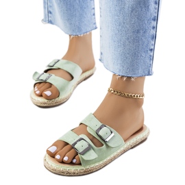 Zöld női Finnan papucs