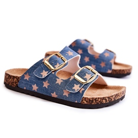 Vinceza Kényelmes Blue Ander gyerekpapucs bézs kék Vinceza Kényelmes Blue Ander gyerekpapucs bézs kék