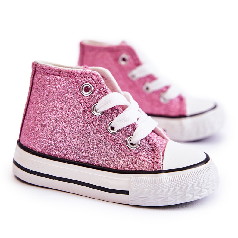 Gyermek rózsaszín Catrina magasszárú tornacipő