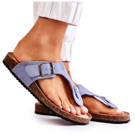 FB1 Női papucs csattal Kék Elina