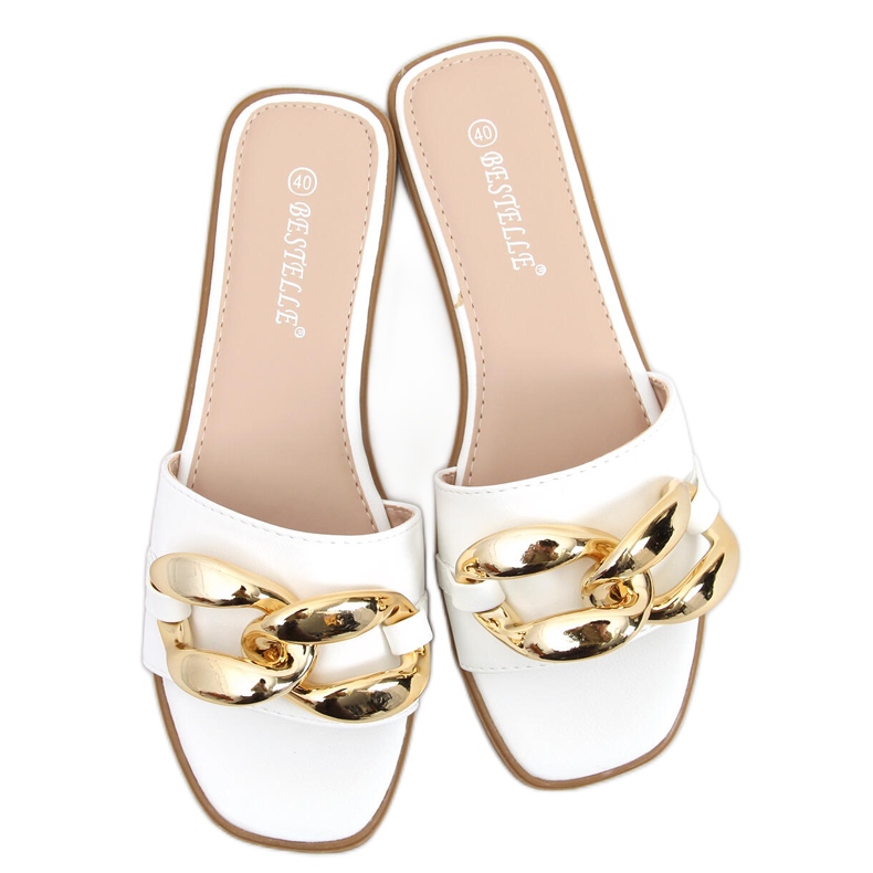 Láncos papucs Dalia White fehér