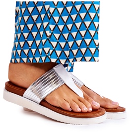 Női szandálok, fehér és ezüst Morissa Női szandálok, fehér és ezüst Morissa