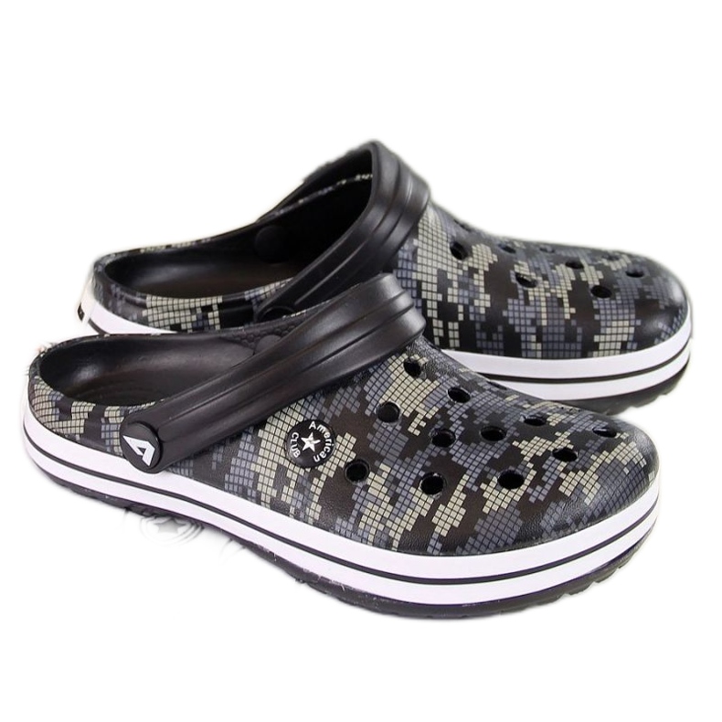 American Club Jr.AM445A fekete hab papucs