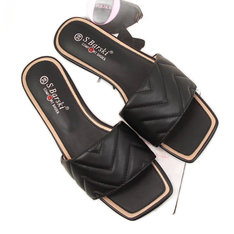 Steppelt papucs S. Barski W OLI103A fekete