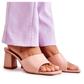 PG1 Bőr klasszikus papucs magas sarkú Nude Talena rózsaszín PG1 Bőr klasszikus papucs magas sarkú Nude Talena rózsaszín