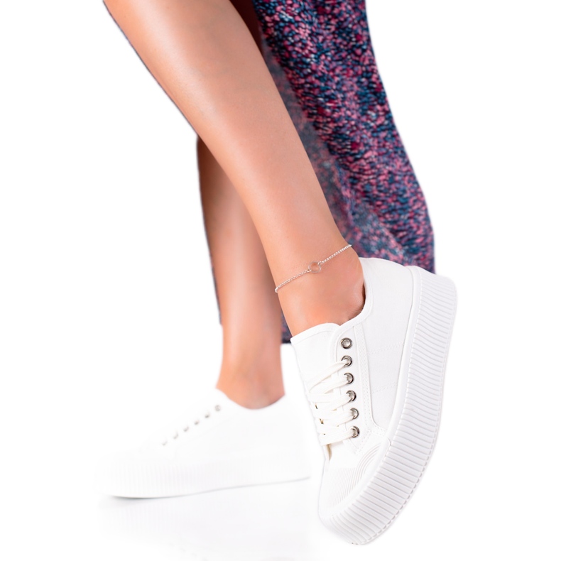 SHELOVET Cipők Egy Széles Platformon fehér