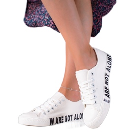 SHELOVET Fehér divatos tornacipő SHELOVET Fehér divatos tornacipő