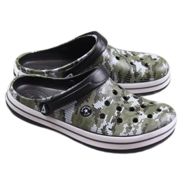 American Club férfi fekete tereppapucs zöld