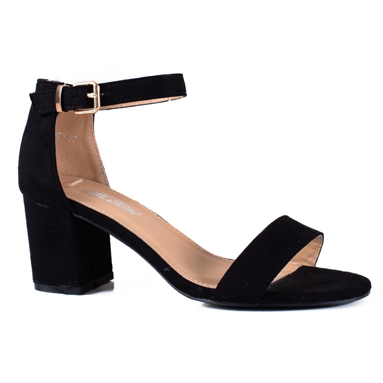 SHELOVET Fekete női szandál