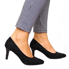 Fekete velúr pumpák W Sergio Leone