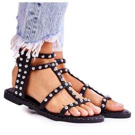 PG1 Női szandál szegecsekkel Fekete Cavos PG1 Női szandál szegecsekkel Fekete Cavos