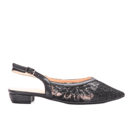 Fekete csipke balerinák a Marlioztól