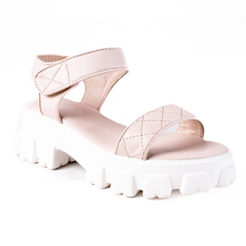 SHELOVET Tépőzáras szandál bézs