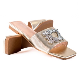 SHELOVET Elegáns papucs aranysárga