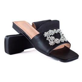 SHELOVET Elegáns papucs fekete SHELOVET Elegáns papucs fekete