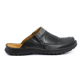 Férfi bőrpapucs 219 Kampol fekete