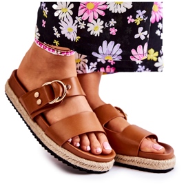 FB1 Divatos női bézs Penelope papucs barna FB1 Divatos női bézs Penelope papucs barna