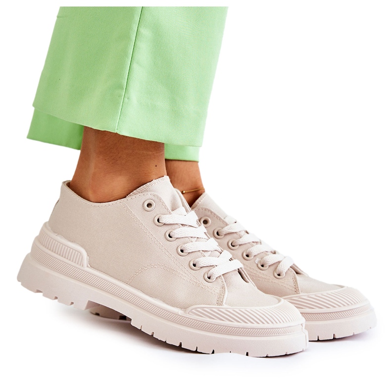 PS1 Női szövet tornacipő Világos bézs Parossa