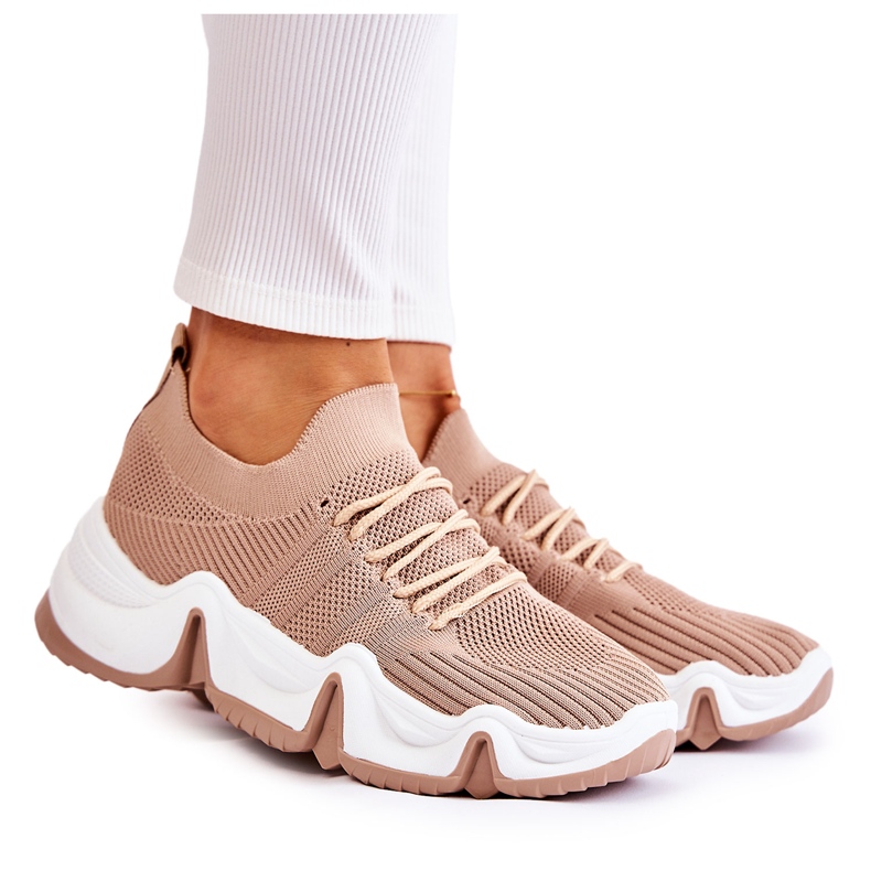 PG1 Női bézs Dayen bebújós tornacipő