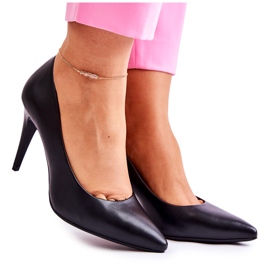 Sergio Leone Klasszikus varázslatosan fekete bőr tűsarkú