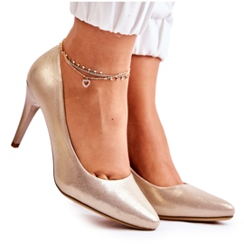 Sergio Leone Klasszikus arany varázslatosan arany bőr szegecsek aranysárga